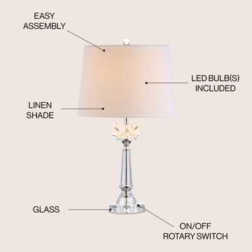 Day 24.5" Crystal LED Table Lamp - JONATHAN Y